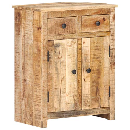 vidaXL Legno Massello di Mango Grezzo Credenza Madia Mobile Basso Armadio Armadietto Mobili Arredo Arredamento Cassapanca Portaoggetti 59x35x75 cm