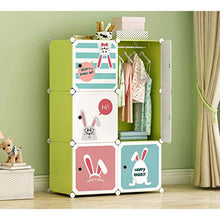 Cassapanche GGJIN Moderno Semplice Economico Piastra Armadio for Bambini dell'Assemblea plastica Piccola Camera da Letto (Color : Green)