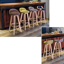 yunyu Sedia Sgabello da Bar Gambe in Legno massello Naturale con Sedile Girevole Sgabello Alto per Pub Cafeacute Room Bistro Restaurant Sedia da Bar Carico Massimo 200 kg, Marrone