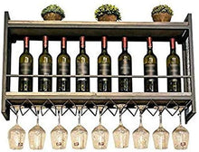 Y DWAYNE Portabottiglie Portabottiglie da Terra Portabottiglie Portabottiglie Portabottiglie Portabottiglie a Parete, Portabottiglie, Metallo + Legno massello-80 * 20 * 55 cm