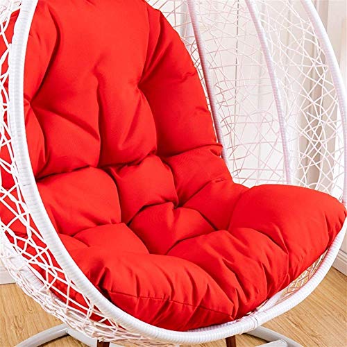 Yxxc Grande Cuscino del Sedile Impermeabile Appeso Uovo Amaca Cuscino Sedia Altalena Senza Supporto, Culla Papasan Cuscino Sedia Altalena, Cuscini Sedia sospesa Rosso