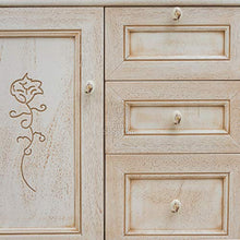Shop Chic Arredo bagno color avorio decapè 105cm con specchio a pensile