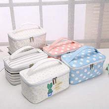 Topxingch - Borsa da viaggio per cosmetici, con cerniera, motivo cactus, a righe, con stampa a pois, 5 #