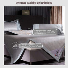 MNSSRNN Tre Pezzi di Ghiaccio Seta Mat, Estate della Moda di New Cinese Double-Sided Rattan Mat Fresco e Confortevole Stampato Tessuto Traspirante Doppio Materasso,A,180 * 200CM