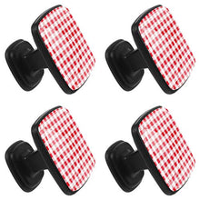 Tovaglia rossa e bianca Pomelli per Porta Set di 4 Pomelli per Mobili Manopole per Cassetti Cucina Armadio Vetro