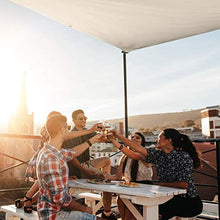 Relaxdays, Beige Tenda a Vela Rettangolare, Idrorepellente, Anti UV, Corde di Supporto, Terrazza e Giardino, LxP: 2x4 m, 2 x 4 m