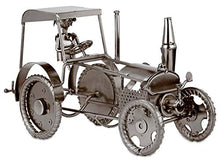 BRUBAKER porta bottiglia da vino dal raffinato design “trattore vintage”- scultura in metallo con biglietto d'auguri
