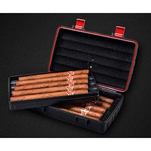 SHAOXI Vassoio di Cenere di Sigaro Cigar Separatore - Un Portatile Cigar Humidor Valigia con Un igrometro e umidificatore