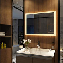 Meykoers Specchio Bagno LED 80 x 60 cm con Anti-appannamento con dimmerabile, bianco caldo / bianco freddo / neutro, 3000-6500 K