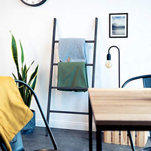 HOLZBRINK porta asciugamani appendiabiti porta asciugamani scala vintage, Elements 130x60 cm (alt x larg), acciaio grezzo laccato, HLL-130-60-0000