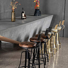 FACC Sgabelli da Bar Moderni, Sgabelli da Bar Regolabili, Sgabello Girevole con Schienale, Schienale E Poggiapiedi, per Cucina Ufficio Pub Sala Giochi ECC