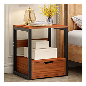 Comodini Tabella semplicità Piccolo Comodino Moderno Minimalista Side Appartamento Balcone Tea Comodino Camera da Letto Soggiorno Comodini Letto (Color : Brown)