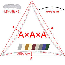 DEXIAO Tenda a Vela Triangolo Vela ombreggiante Impermeabile Tenda a Vela Parasole Protezione UV per Terrazza Campeggio Giardino Esterno(3 x 3 x 3 m, colore giallo sabbia)
