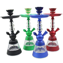 GSYH Acrilico Hookah Set, 36Cm Shisha Tubi Completi Fumatori Tubo di Acqua per Il Partito di Sala (Senza nicotina),Nero