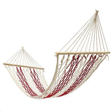 Yhjkvl - Amaca da campeggio, 190 x 80 cm, amaca da campeggio, in corda di cotone, dondolo, letto da giardino, cortile, carico massimo 100 kg