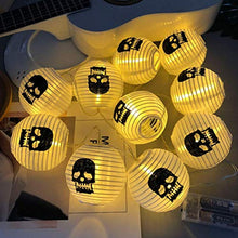 ARTFFEL Vola 2pcs Skull luci della Stringa LED Scheletro Spider Lanterna di Carta String Lights Decorazioni di Halloween puntello for Feste di Halloween .Compleanno