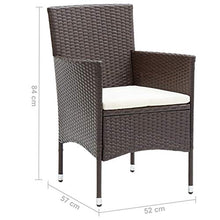 Festnight 2pz Poltroncine da Giardino Sedie da Pranzo per Giardino in Polyrattan Sedie da Esterno Marrone