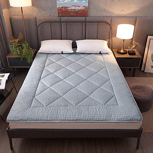 YXXCD Quattro Stagioni Disponibile Materasso Letto Futon Tappetino, Thick Morbido Cotone Pavimento Tatami Materasso Confortevole Letto Student Dormitorio-Blu 180x200cm(70x78inch)