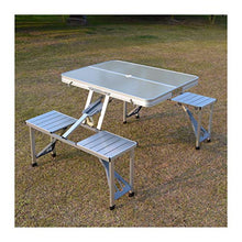 JDJD Tavolini da Esterno Sedia da Tavola Pieghevole All'aperto Camping Tavolo da Picnic in Lega di Alluminio Impermeabile Durable Pieghevole Desk per Tavolo da Spiaggia (Color : Gray)
