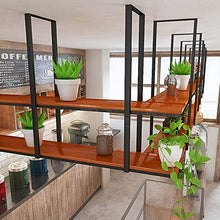 Mensola a soffitto Portabottiglie Per Vino Da Soffitto, Scaffali Galleggianti A 2 Livelli Per Casa Industriale Scaffale Divisorio In Legno, Sospeso, Per Cucina, Ristorante, Bar ( Size : 120*30*80cm )