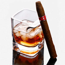 Bicchiere da Whisky con poggia sigari, Bicchiere in Cristallo Senza Piombo, Alta Definizione, Amanti del Whisky, Bourbon, Scotch e sigari, utilizzato nei Bar, Famiglia,320 ml,A