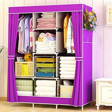 jooe Armadio Tela Armadio Portaoggetti Appendiabiti Scaffalatura Metallo Assemblaggio Portatile Camera da Letto Casa Affitto,A