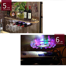 YWYW Portabicchiere da Vino Rosso da Appendere in Legno massello Mensola in Vetro da Appendere per Vino Creativo Europeo per la casa (Colore: Marrone Dimensioni: L60 * W28CM)