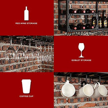 Great Coat Ganci, Wine Rack Rack Wine Bar Wall Hanging Hanging Wine Rack Wine Hanging Cup Holder 60x30x45cm cremagliera del Vino Rosso (Dimensioni: 100 * 30 * 45cm) Tieni la Grande Vita.