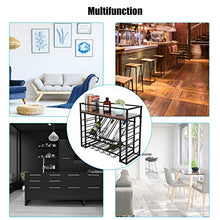 Portabottiglie da parete, portabottiglie industriale a 3 livelli Portabottiglie per bar galleggiante Portabottiglie da parete punk a vapore con portabicchieri per bar in cucina o soggiorno di casa 79