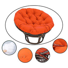 Yxxc Cuscino per Sedia papasan, Impermeabile, Confortevole, Rotondo, Appeso all'uovo, Amaca, Cuscini per Sedia, Cuscini per Seduta, con Lacci, per Patio Esterno, Giardino, Blu Pavone, D130cm