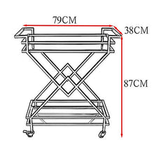 YIN YIN Carrello per ripiani Carrello for mensole, scaffale for soggiorno in metallo a doppio strato bellissimo e generoso hotel multi-funzione portabottiglie da camera da letto for ristorante, oro, 7