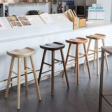 TRGCJGH Sgabello da Bar retrò in Legno con Poggiapiedi Gamba in Legno in 3 Colori 55/65 / 75cm,C-Sittingheight55cm