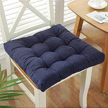 XHNXHN - Cuscino imbottito imbottito per sedia in velluto a coste, traspirante, cuscino quadrato (sedia non inclusa) sedia da giardino, ufficio, sala da pranzo, colore: blu navy, 50 x 50 cm