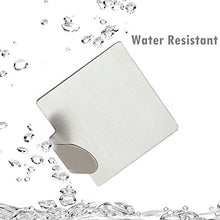 Morbuy Ganci Adesivi, 4 Pezzi Mini Ganci in Acciaio 304 Inox Impermeabile 3M Autoadesivo Gancio Appendiabiti a Parete Porta Portasciugamani Cucina Bagno (4PC Quadrato Stile A)