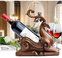 FTQ Supporto del Vino Rack Freestanding Tavolo Vino Rosso Mostra Ripiani Elk Ornamenti casa Vino Mostra Governo del Vino della Decorazione Mestieri Telaio