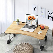 BOPUROY Tavolo Laptop, Tavolo per Notebook, Pieghevole Tavolo per Computer Portatile, Supporto PC Portatile con Gambe Pieghevoli per Divano, con Fessura per Tazza, per Lletto/Divano/Pavimento - Arredi Casa