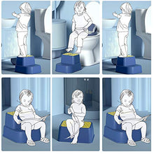 Niduo Bear Steping Sgabello Sgabello da Bagno Bagno Sgabello per Servizi Igienici Anti Slip Gomma, Cucina Sgabello per Il Bambino per Banco per Allenamento E Utilizzo Multifunzione,Blu