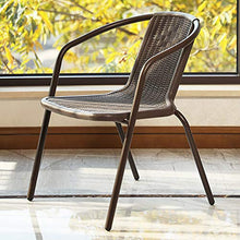 Aimir Set di Mobili da Giardino per Esterni, 5 Pezzi Sedia da Giardino in Rattan Set Componibile in Ferro Battuto Set da Conversazione da Giardino in Stile Moderno per Tutte Le Stagioni