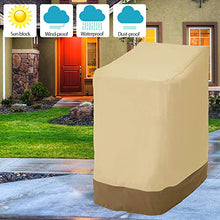 Fodera protettiva 420PU per sedia da giardino, copertura per sedie da giardino/balcone, impermeabile, per proteggere la sedia da vento, raggi UV, polvere, foglie (beige, 420 PU)