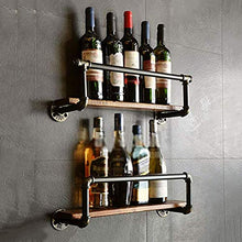 MoDi 2 Set di Vino Rack Retro Style Industriale Tubo di Acqua a Parete Vino Rack