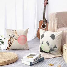 Artscope 4 Pack Federe per Cuscini Divano Cotone Biancheria Gettare Copricuscino Decorativo Caso Federa Cuscino Divano Auto Home Decor 45 x 45 cm (Gomma da Masticare Animale)