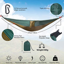 flintronic Amaca da Giardino, Amaca da Esterno per Giardino, Massima capacità di Carico 300KG, Amache di Cotone per Esterno Campeggio Viaggio, 2xMoschettoni Premium, 1xCinghia in Nylon Inclusi, Verde