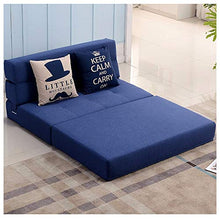 HongTeng Divani Divano Letto Pieghevole a Doppio Uso Divano Pigro Sedia Multifunzionale sfoderabile Tatami Bean Bag Chair Handsel Pillow Four Specifiche (Color : Navy, Size : A)