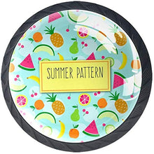 Frutta Anguria Ananas Pera Ciliegia e Banana Pomelli per Porta Set di 4 Pomelli per Mobili Manopole per Cassetti Cucina Armadio Vetro
