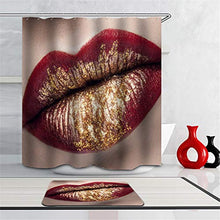 Combinazione Bagno. Immagini Chiare E Colori Vivaci Rendono Il Tuo Bagno Pieno di Vita. Accessori da Bagno. Labbra Rosse.