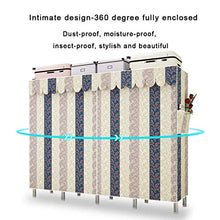 ZKHD Semplice Armadio per Camera da Letto Casa, Deposito di Tubi in Acciaio Economico E Guardaroba Appeso, Armadio in Tessuto per Affittare Stanza,170 * 170 * 45cm