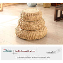 LTINN Cuscino per Sedile Piatto Imbottito, Traspirante e Ecologico, Cuscino in Tatami Intrecciato a Mano Ideale per Zen, Pratica Yoga o Meditazione del Buddha