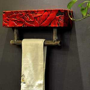 MBYW Portasciugamani Moderno Minimalista Portasciugamani Elegante per Il Bagno di Moda 玖 Creativo Cinese retrò Bagno Modello Ornamento Personalizzato Bagno Appeso portasciugamani portasciugamani
