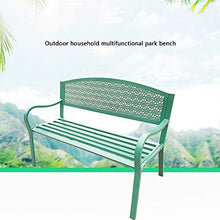 outdoor product Panchina da terrazza Domestica, panchina da Parco, Panca in Metallo nella Zona Lounge Cortile con braccioli e Schienale, può ospitare 2-3 Persone, Facile da Montare