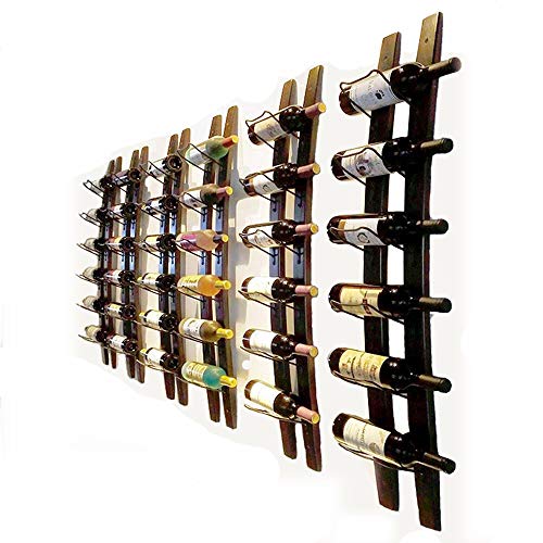 LINEXRACKS Porta Bottiglie da Vino |Intagliato a Mano in Grado di Contenere Nr.6 Bottiglie Realizzato in Legno da Appendere alla